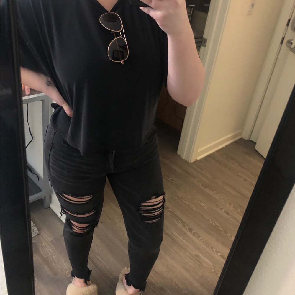 AE ripped black jeans